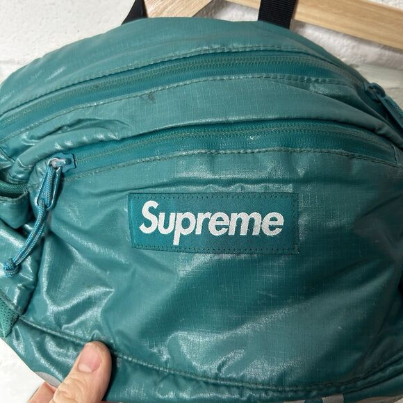Supreme NY Box Logo Cordura Waist Bag Fanny Pack “Teal” FW17 - Picture 4 of 8